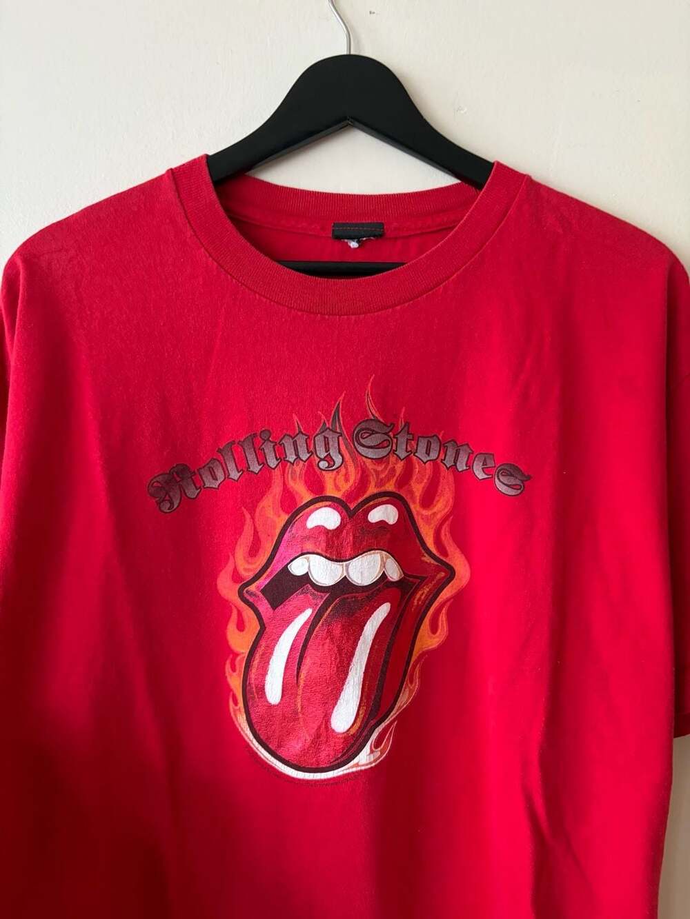 The Rolling Stones Graphic T-Shirt Red Fire Tongue